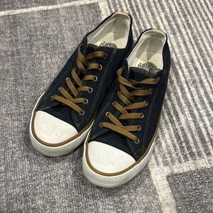 Harley Davidson Navy and Brown Lace Up Sneakers